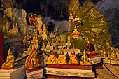 Inle Lake Myanmar. Pindaya, the famous Shwe Oo Min pagoda, a natural cave filled with thousands of gilded Buddha statues. 